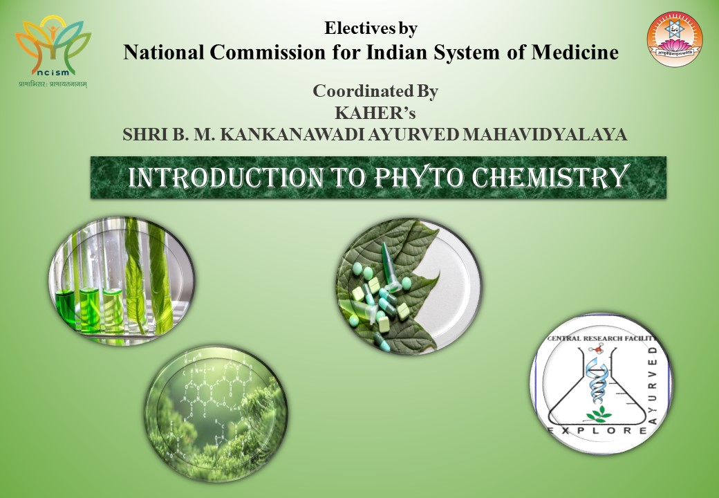 INTRODUCTION TO PHYTOCHEMISTRY
